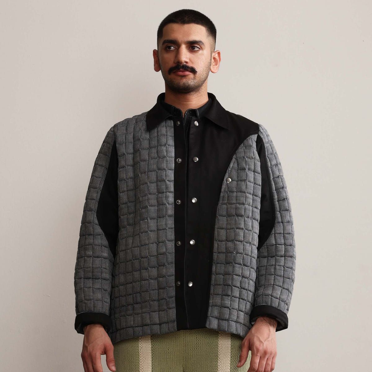 Sujani Panelled Jacket - BL - image 1