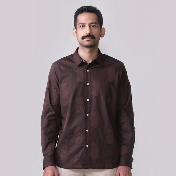 MARGN — Nucleus Argyle Applique Shirt- CB