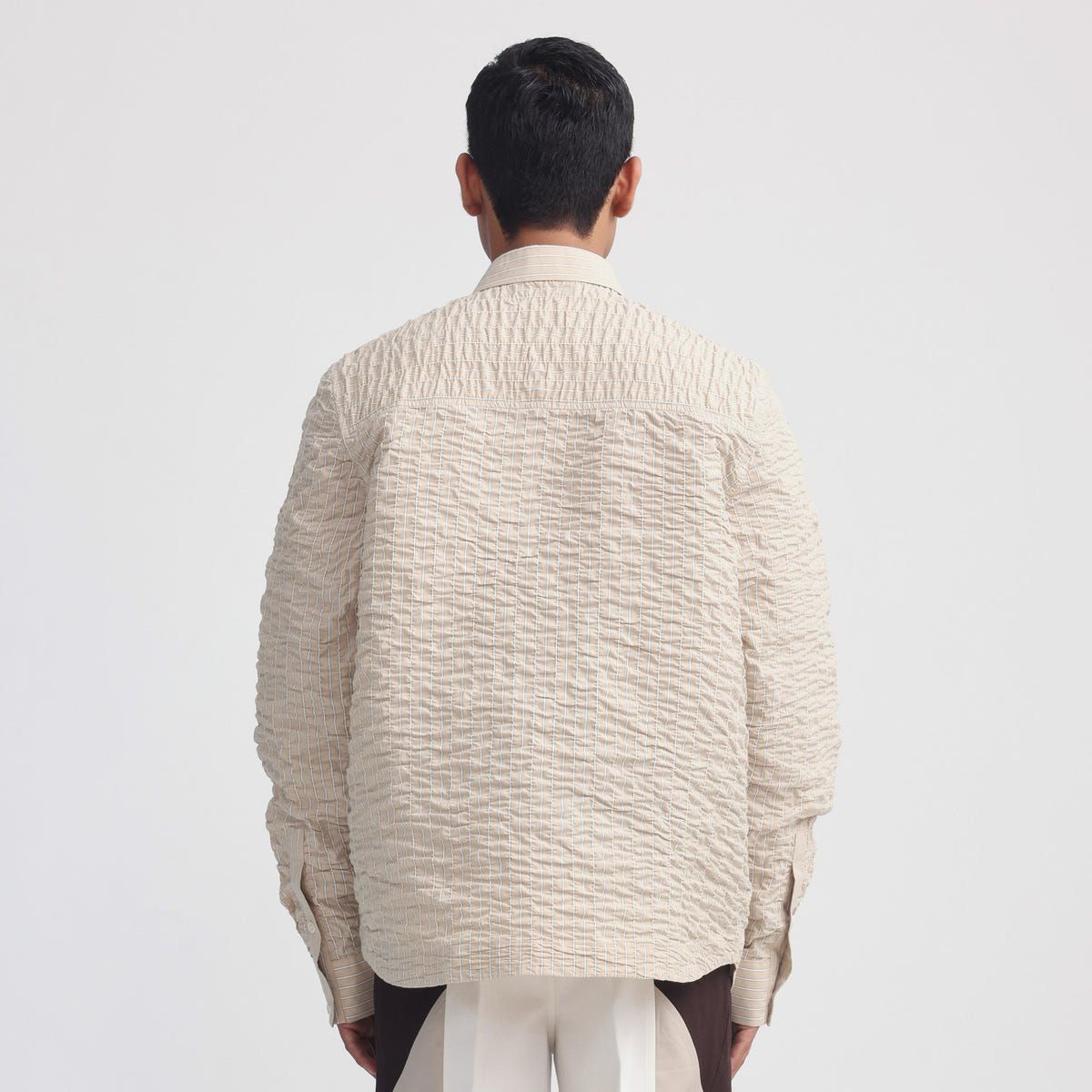 Actin Wrinkled Stripe Shirt- BE - image 3