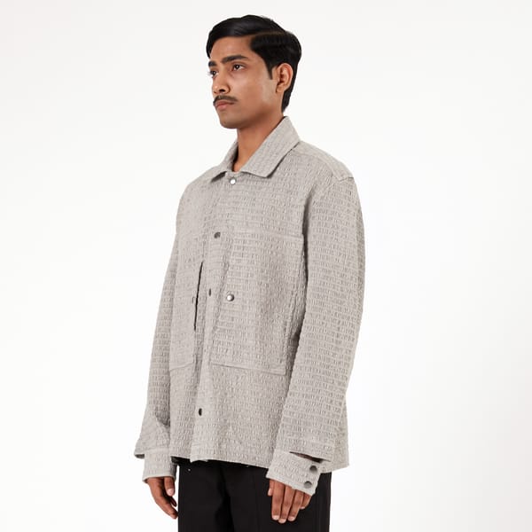 MARGN — Collagen Overshirt 101- Gray