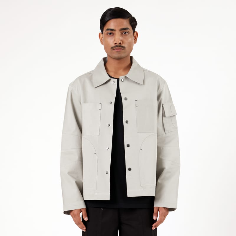 Elbow Overshirt- Gray