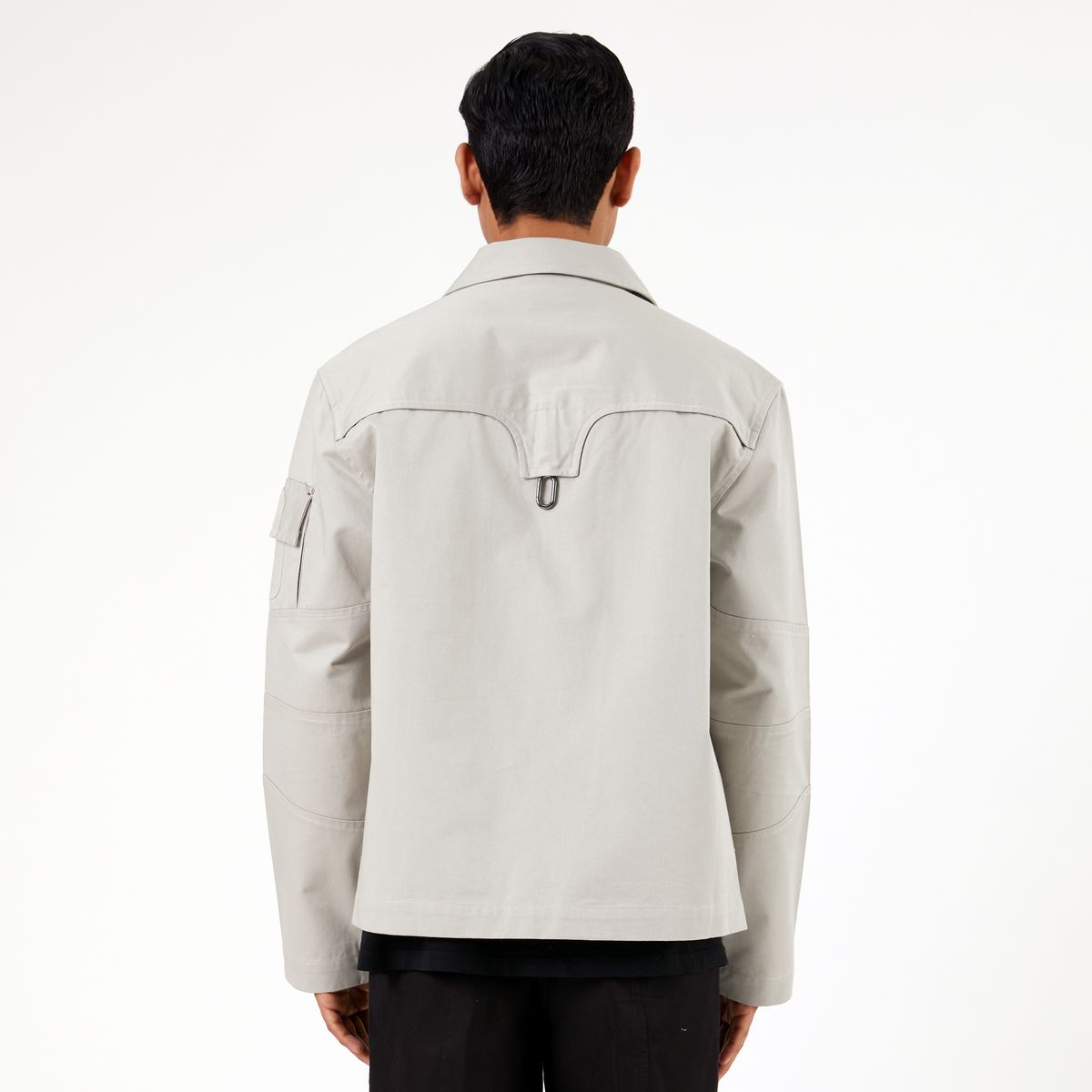 Elbow Overshirt- Gray - image 4