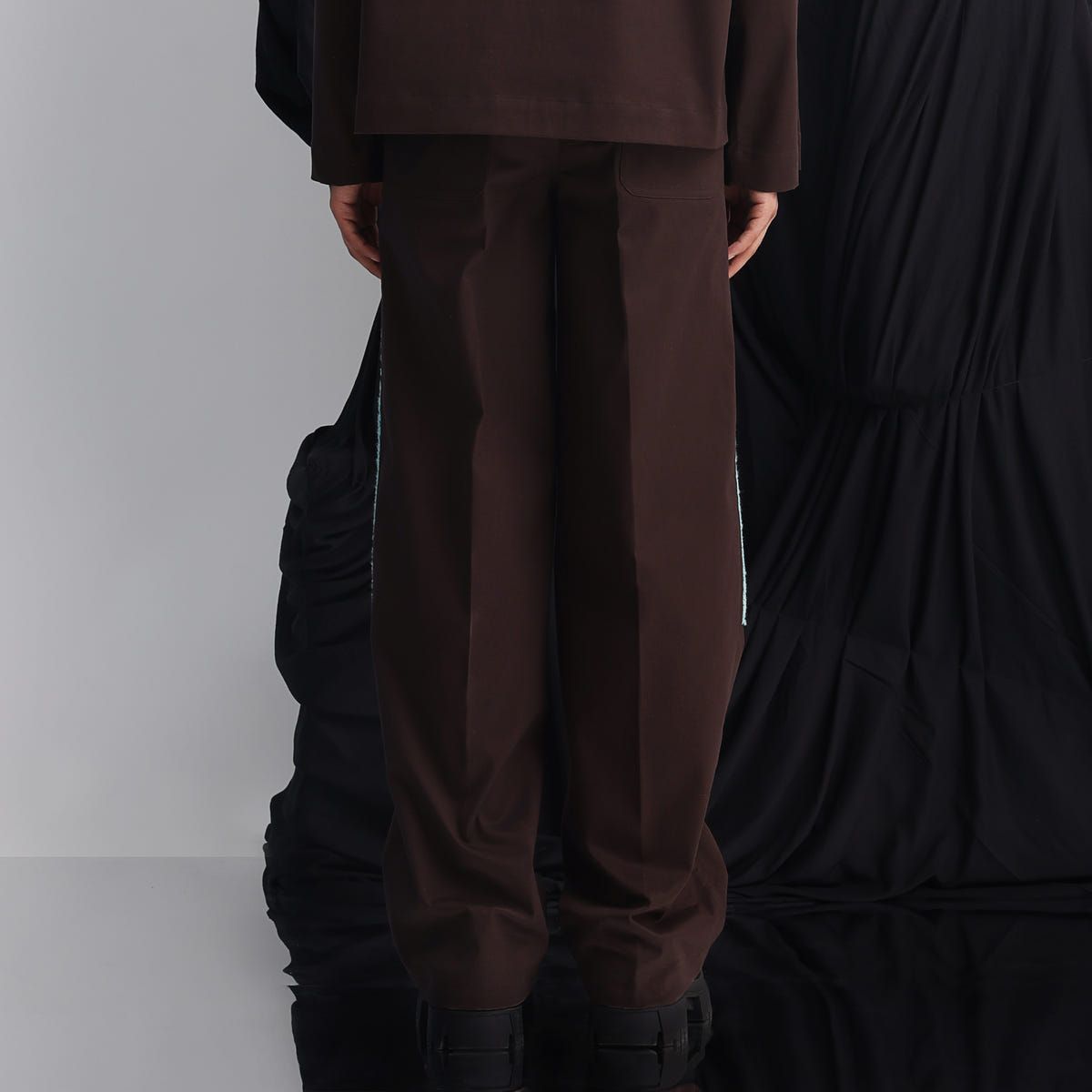 Epidermis Crochet Applique Trouser- Dark Brown - image 2