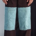 Epidermis Crochet Applique Trouser- Dark Brown view 3