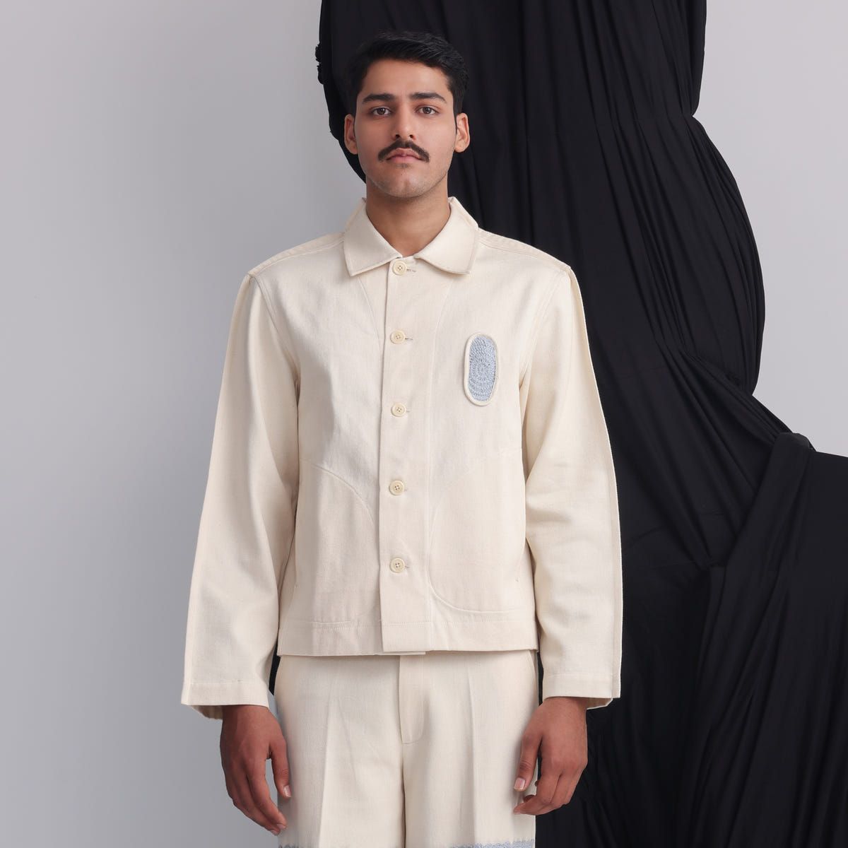 Epidermis Overshirt- Off-White - image 1