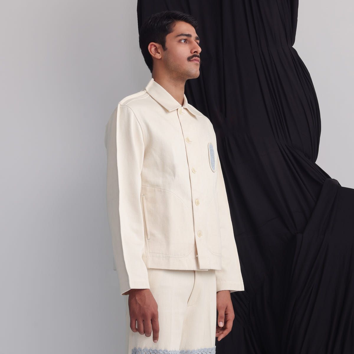 Epidermis Overshirt- Off-White - image 2