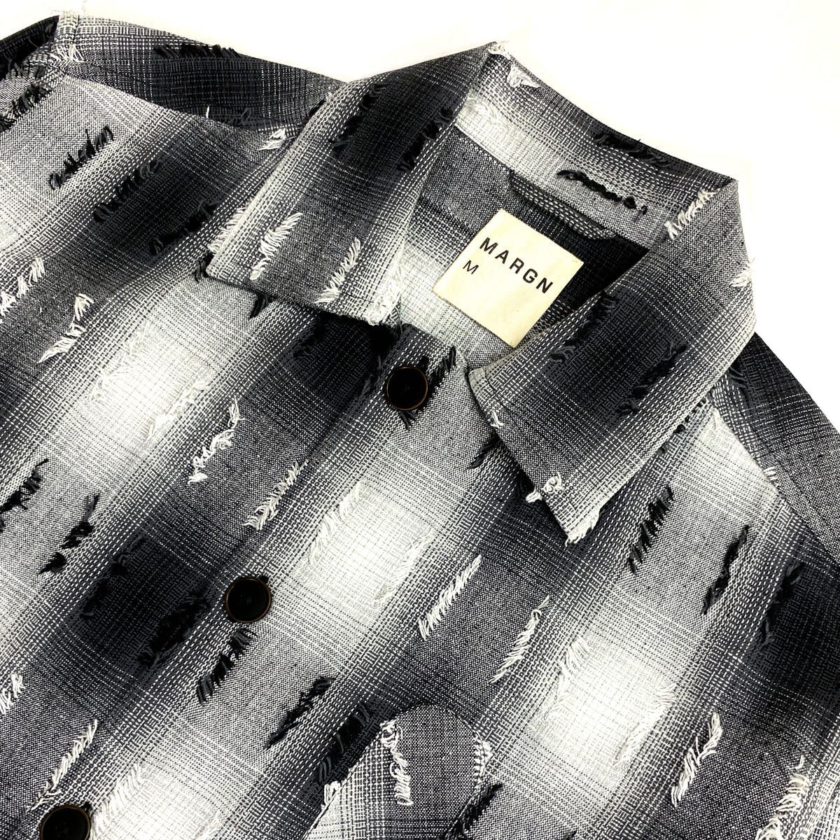 Medullary Ombre Checks Shirt- Black - image 7