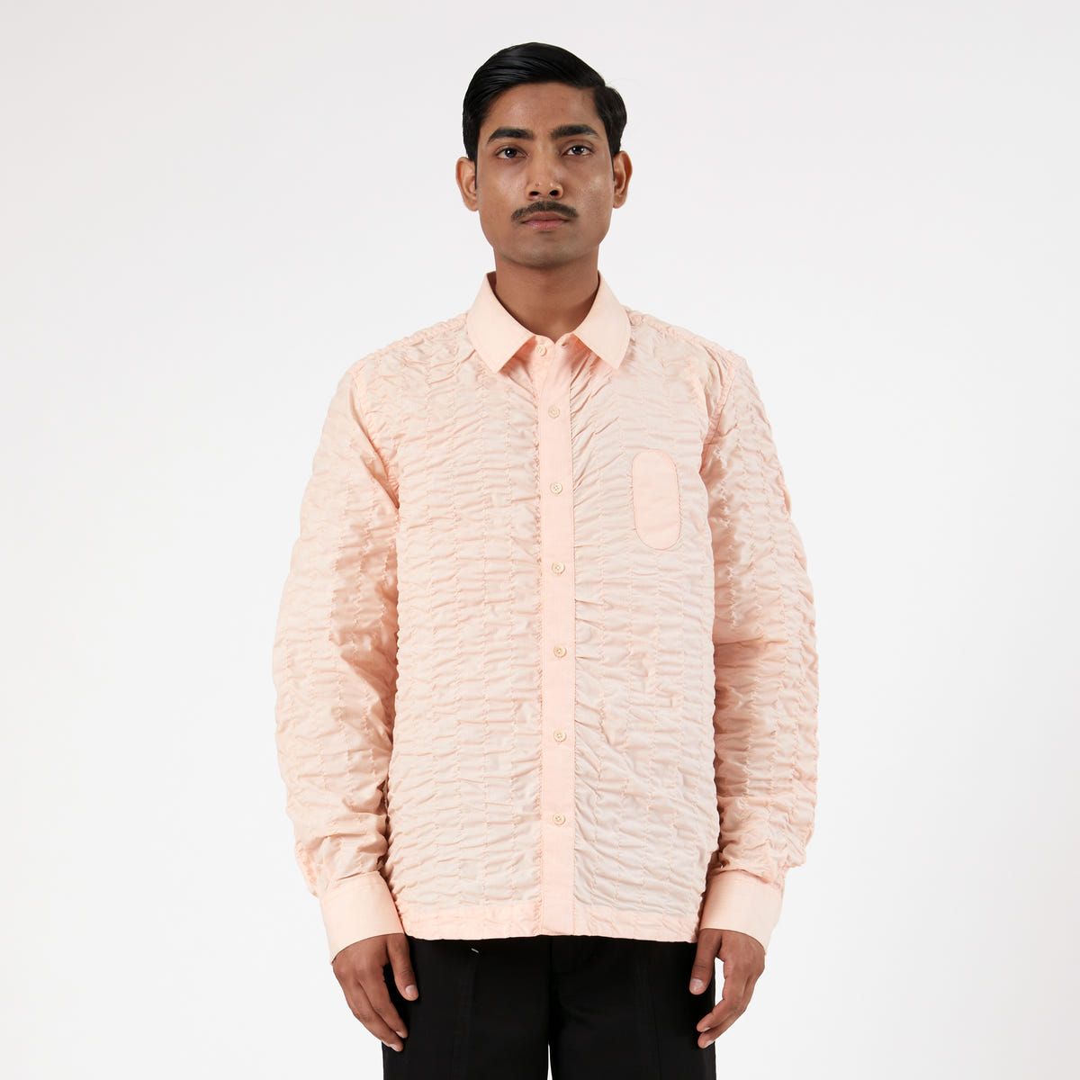 Actin Wrinkled Shirt- Salmon - image 1