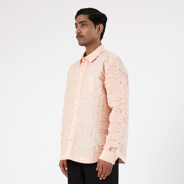 MARGN — Actin Wrinkled Shirt- Salmon