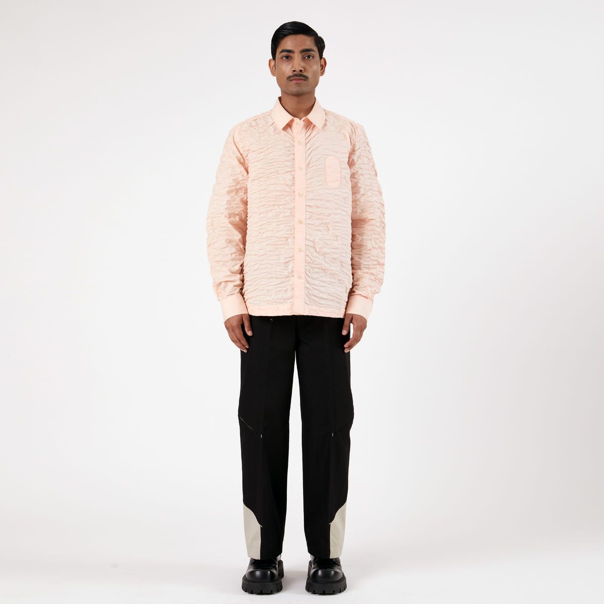 Actin Wrinkled Shirt- Salmon - image 5