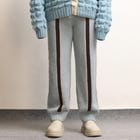 Fibula Striped Hand-knitted Trousers- Sky Blue view 1