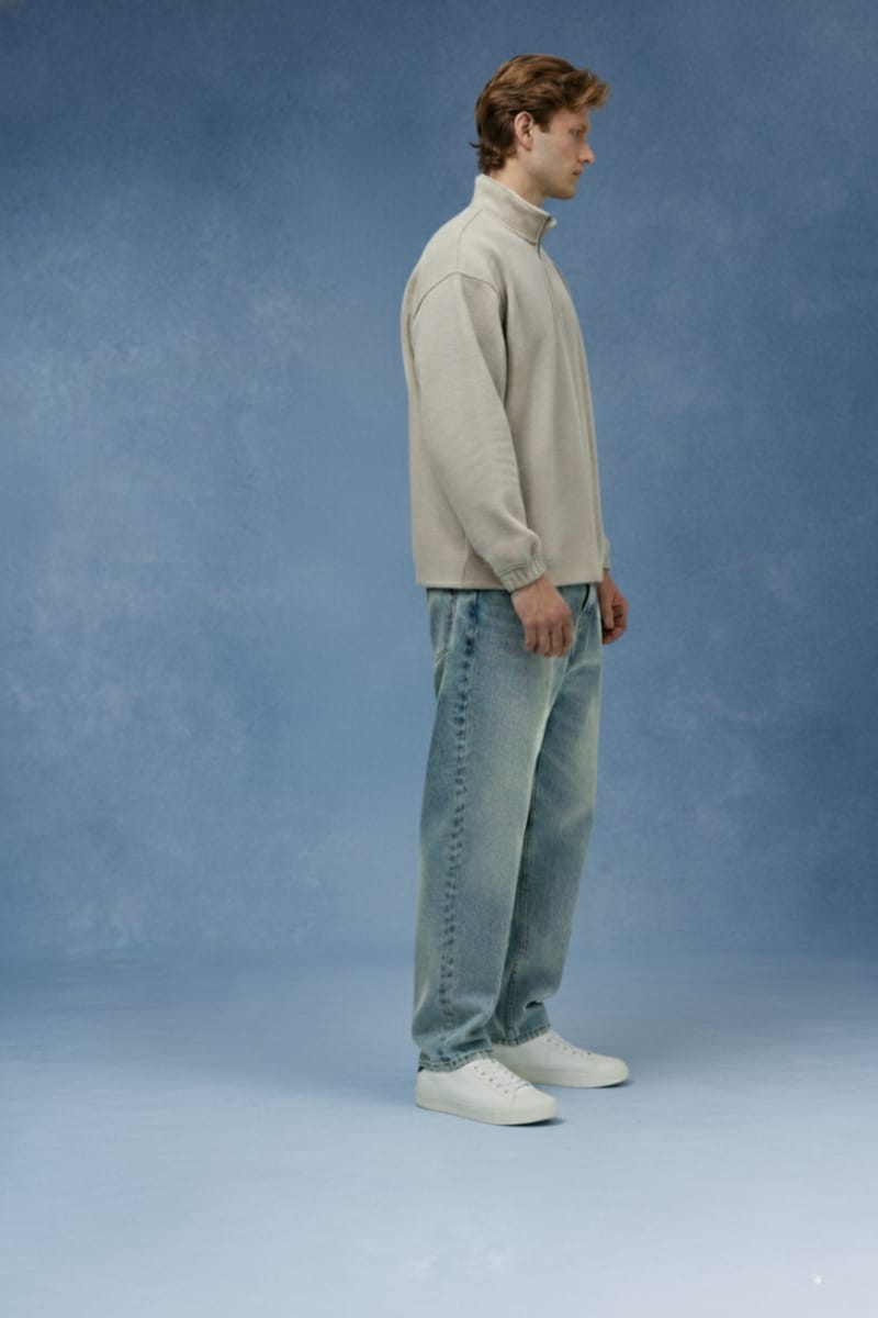 Oatmeal Marl Quarter Zipper