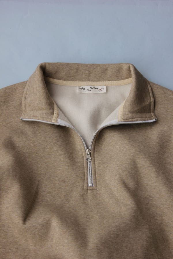 Milk Studios — Oatmeal Marl Quarter Zipper