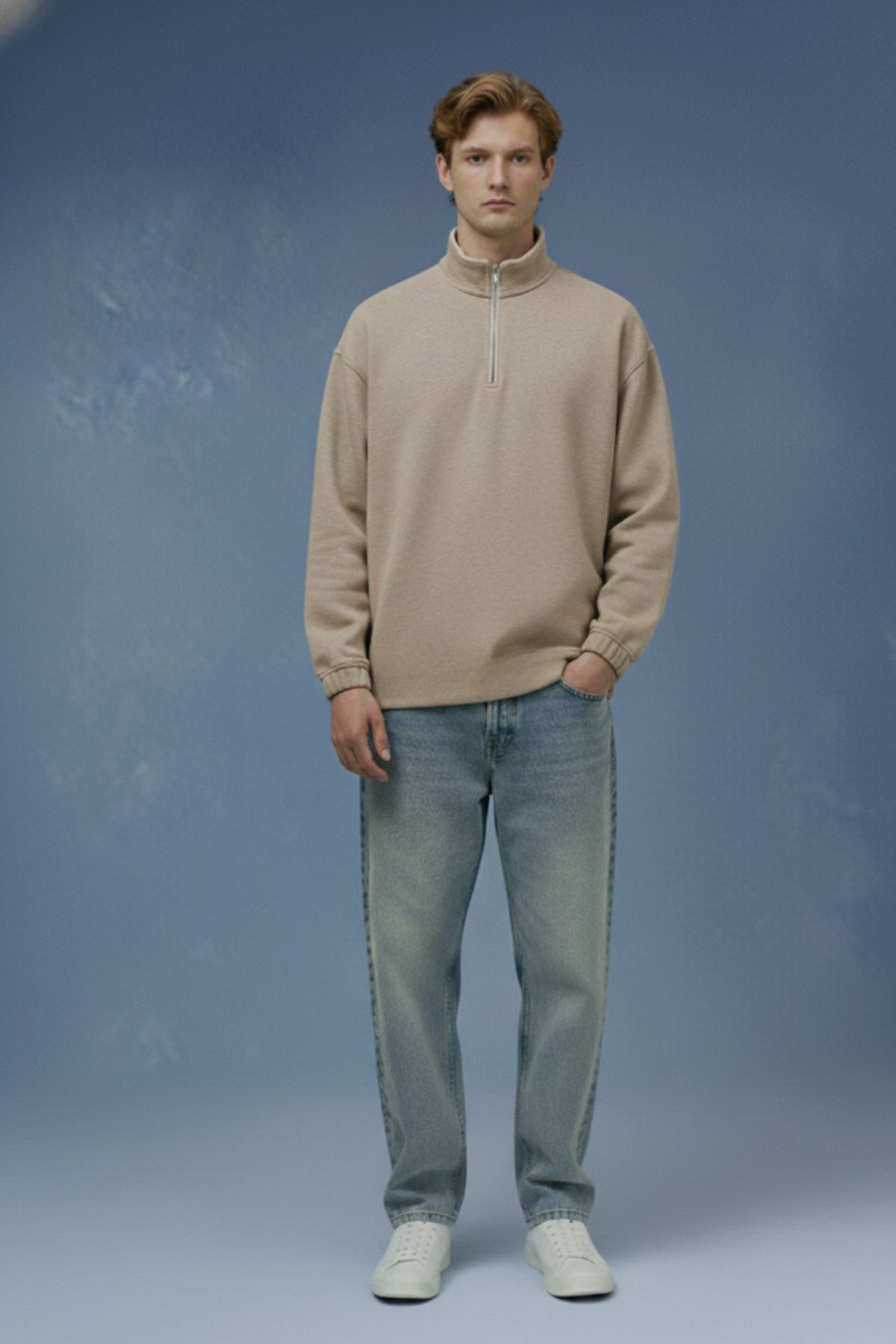 Oatmeal Marl Quarter Zipper - image 4
