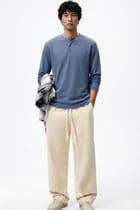 Dock Side Henley - Steel Blue view 2