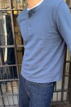 Dock Side Henley - Steel Blue view 4