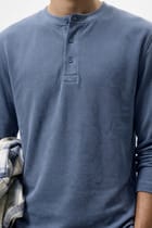 Dock Side Henley - Steel Blue view 5