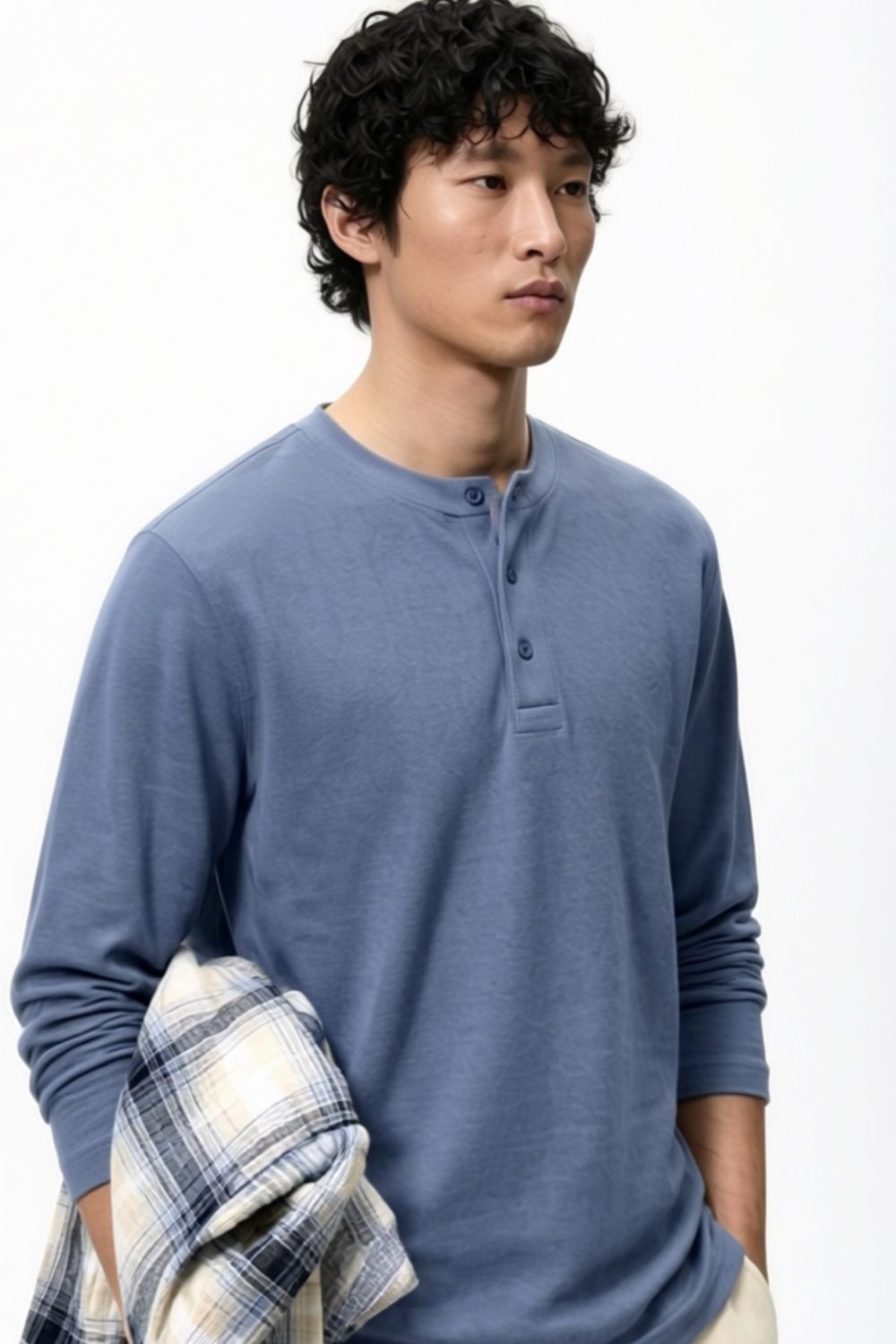 Dock Side Henley - Steel Blue - image 7