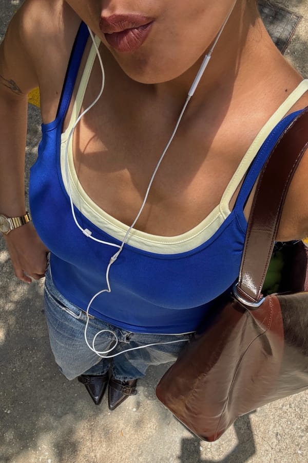 Milk Studios — Double Scoop Tank - Cobalt Blue