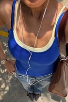 Double Scoop Tank - Cobalt Blue view 4