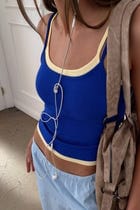 Double Scoop Tank - Cobalt Blue view 6