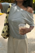 Off the Record - Grey Off Shoulder view 4