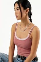 Double Scoop Tank - Pink view 3