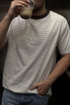Burnt Toast Stripe tee view 2