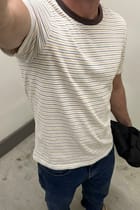 Burnt Toast Stripe tee view 5