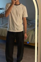 Burnt Toast Stripe tee view 6