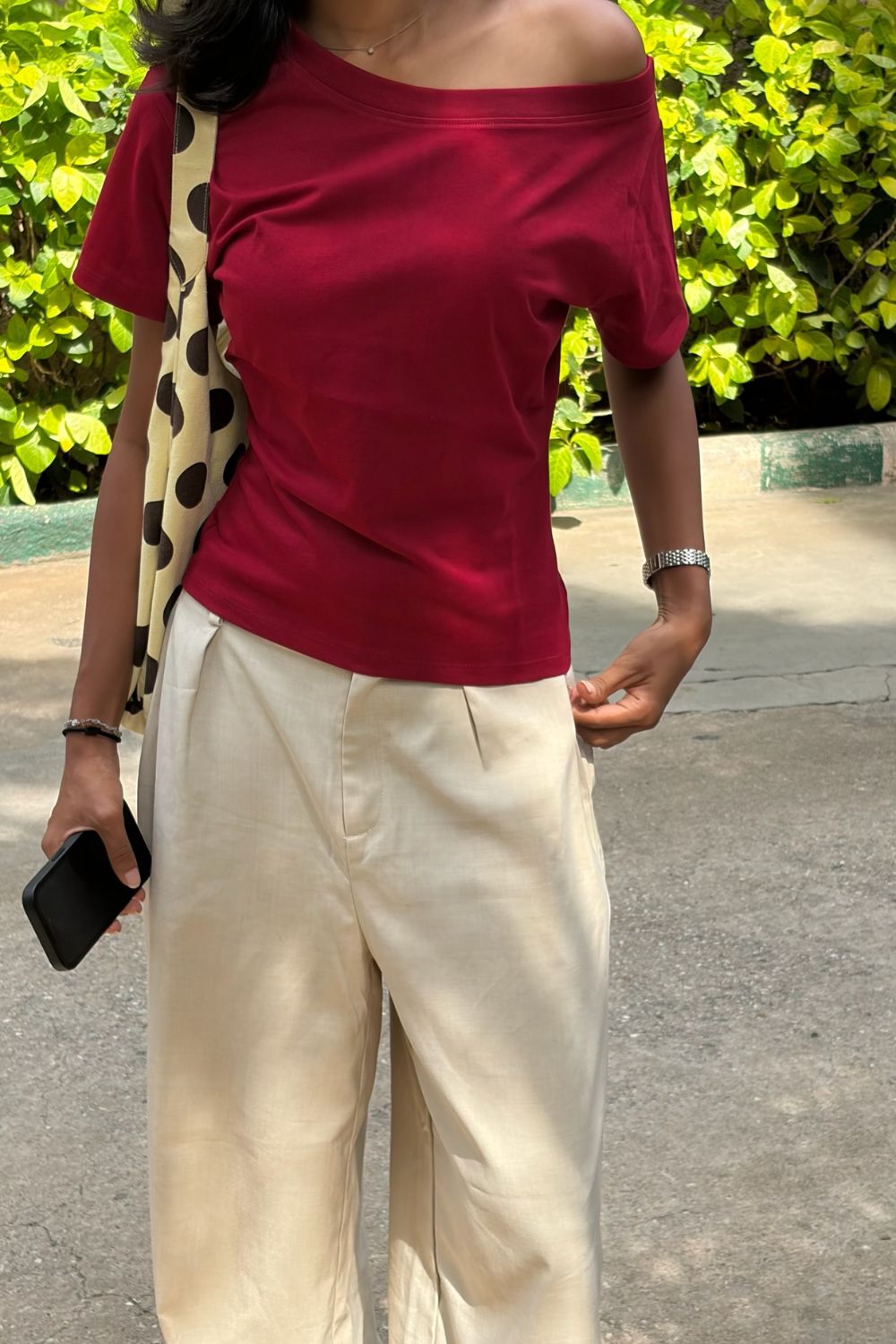 Off the Record -  Red Off Shoulder - image 2