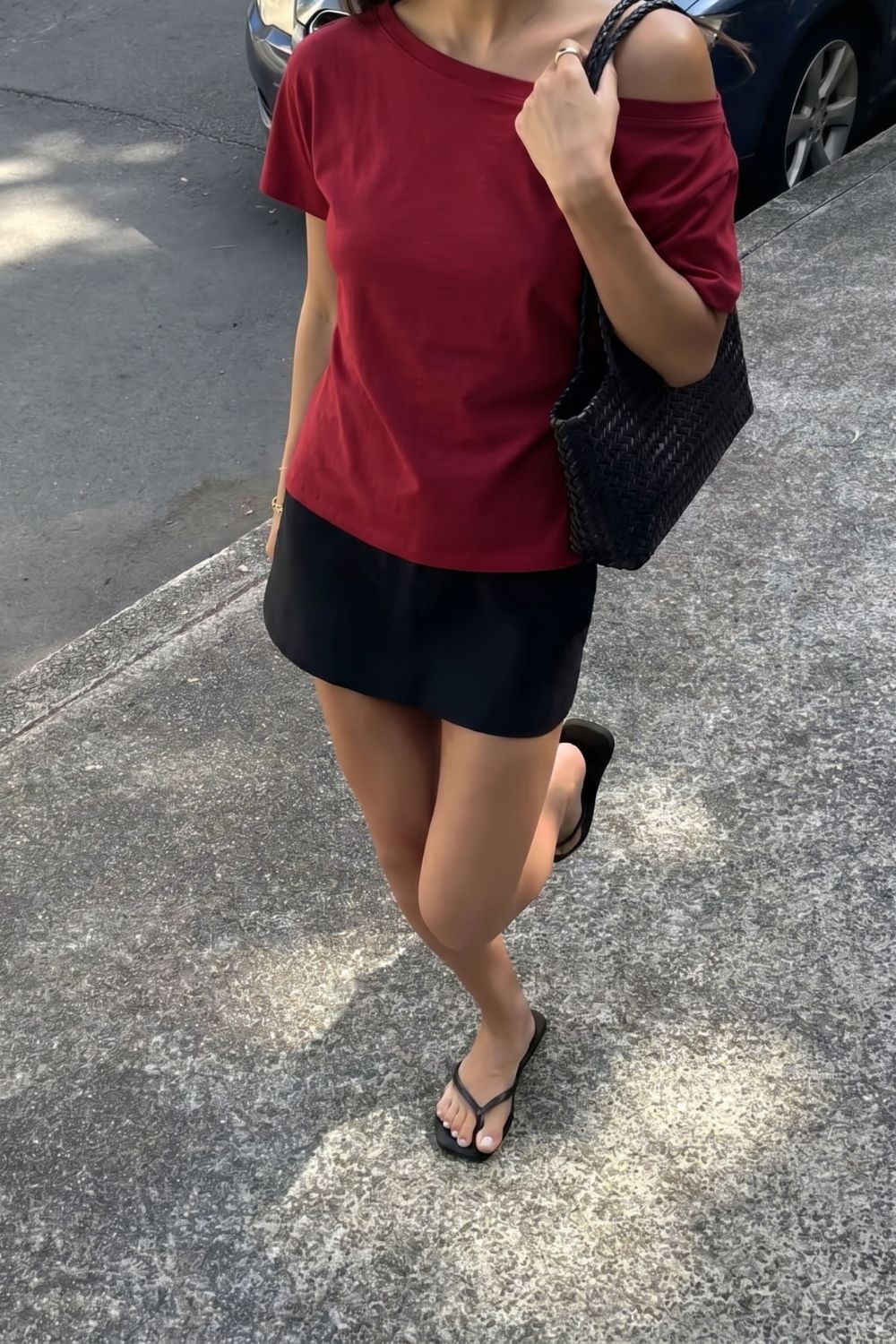 Off the Record -  Red Off Shoulder - image 4
