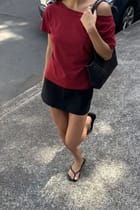 Off the Record -  Red Off Shoulder view 4
