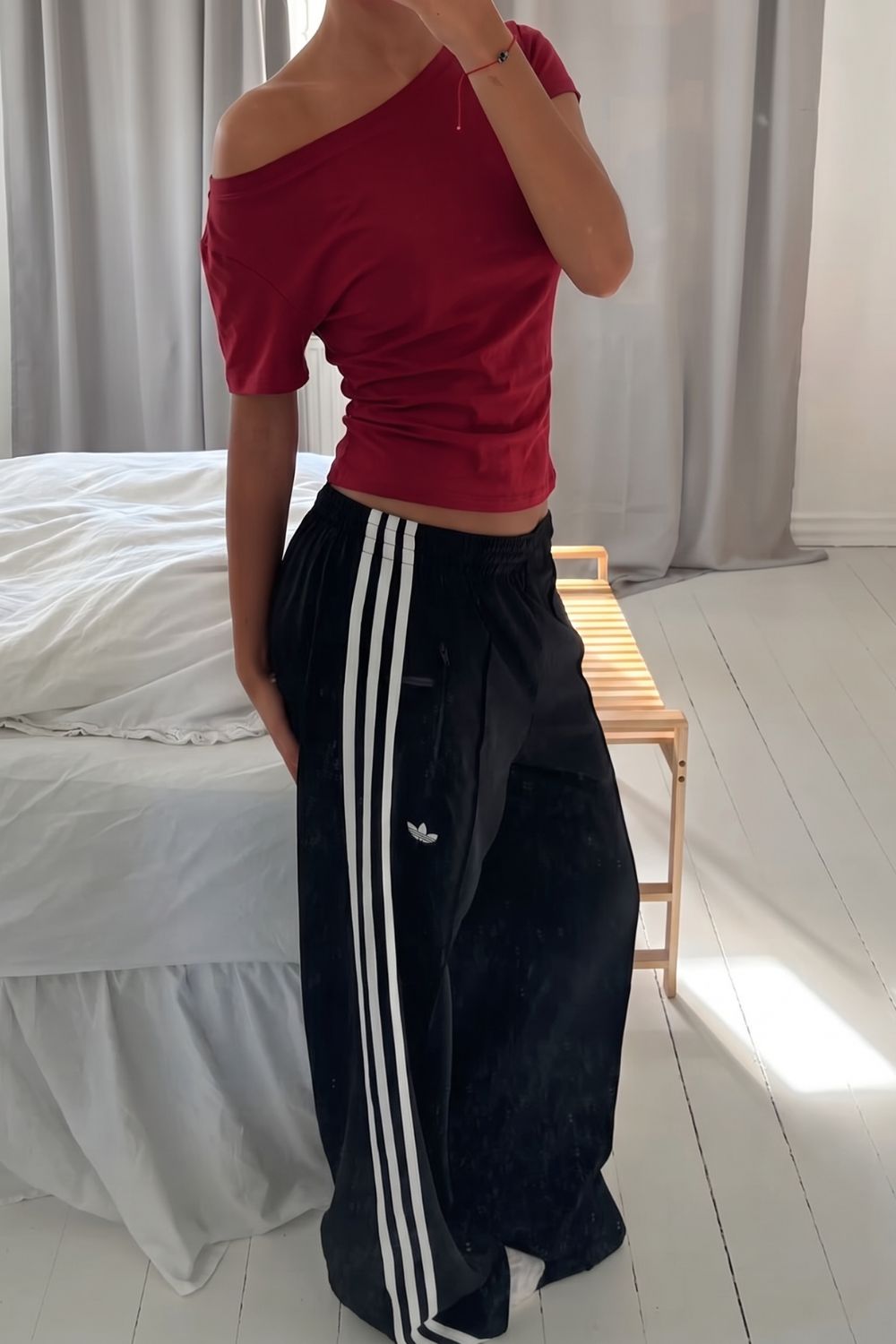 Off the Record -  Red Off Shoulder - image 7