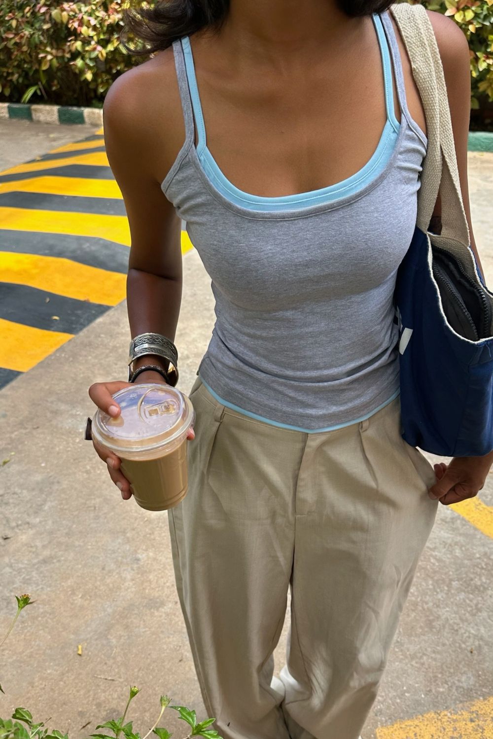 Double Scoop Tank - Grey & Blue - image 2