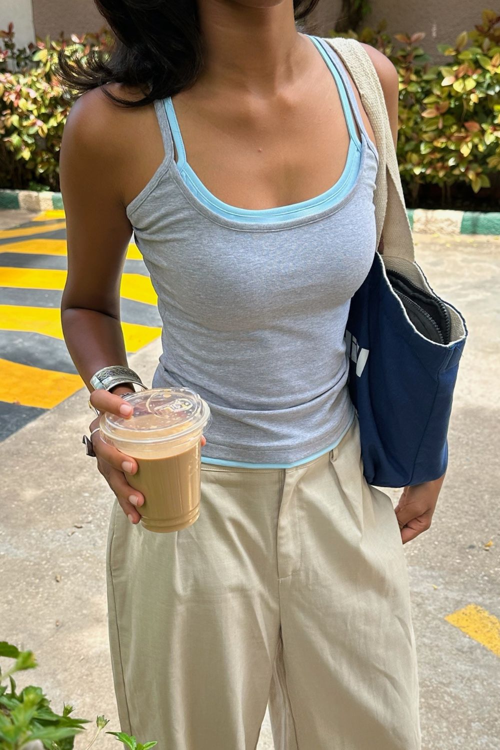 Double Scoop Tank - Grey & Blue - image 3