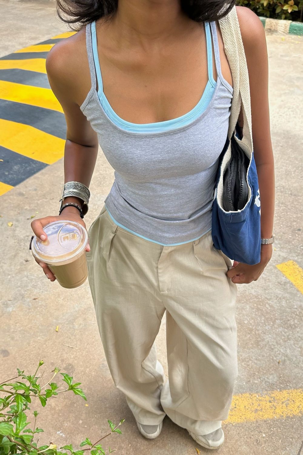 Double Scoop Tank - Grey & Blue - image 5