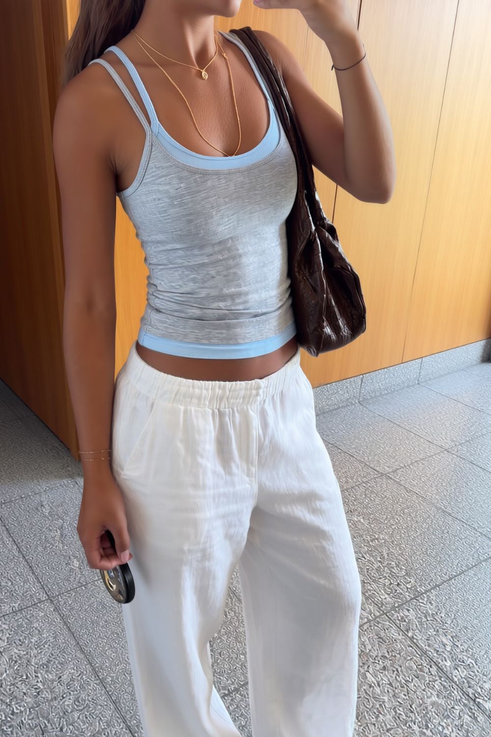 Double Scoop Tank - Grey & Blue - image 6