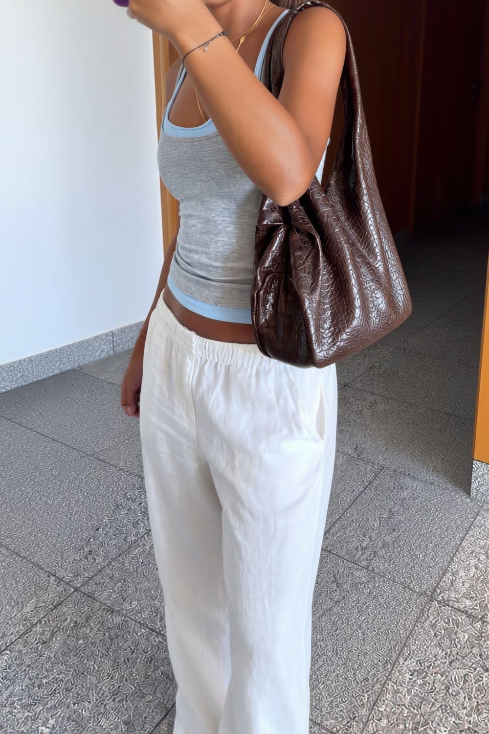 Double Scoop Tank - Grey & Blue - image 7