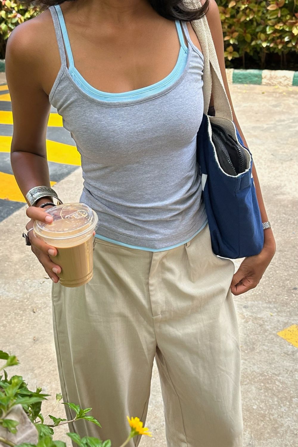 Double Scoop Tank - Grey & Blue - image 8