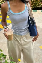 Double Scoop Tank - Grey & Blue view 8