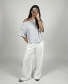 Late Checkout Off Shoulder Grey view 7