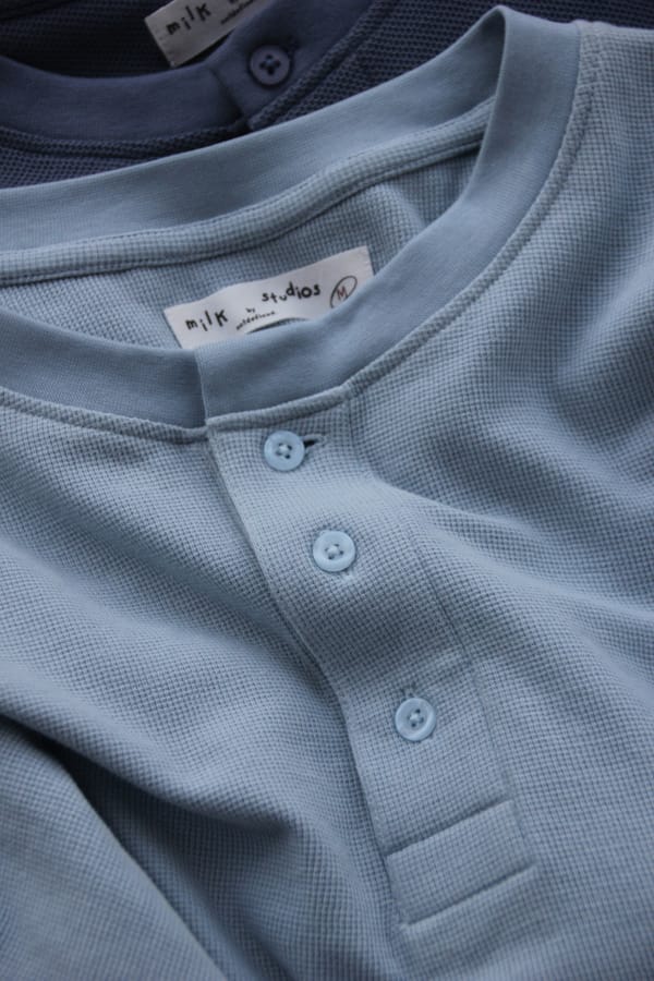 Milk Studios — Daybreak Henley - Sky Blue