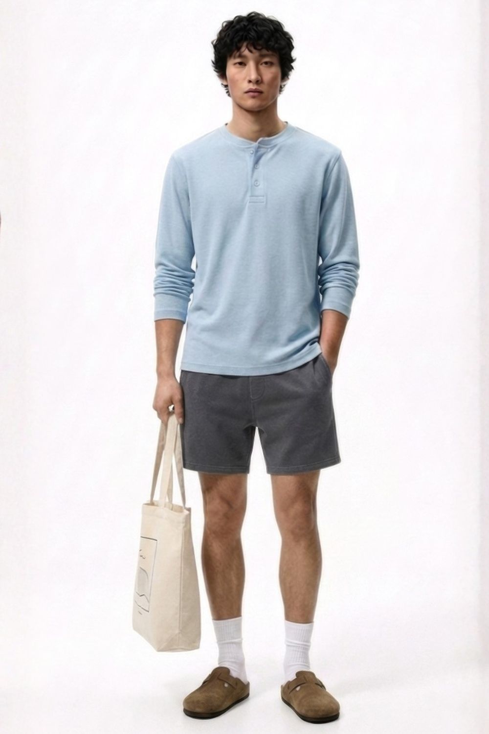 Daybreak Henley - Sky Blue - image 5