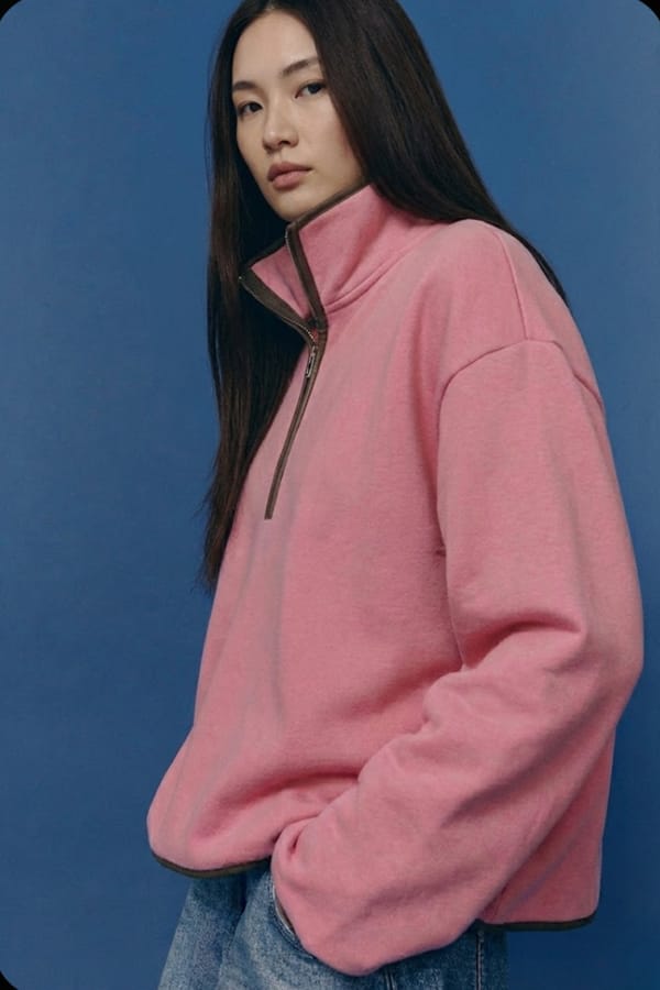 Milk Studios — Snow Cone Quarter Zipper Pink