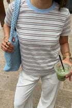 Cream Soda Stripe Tee view 1