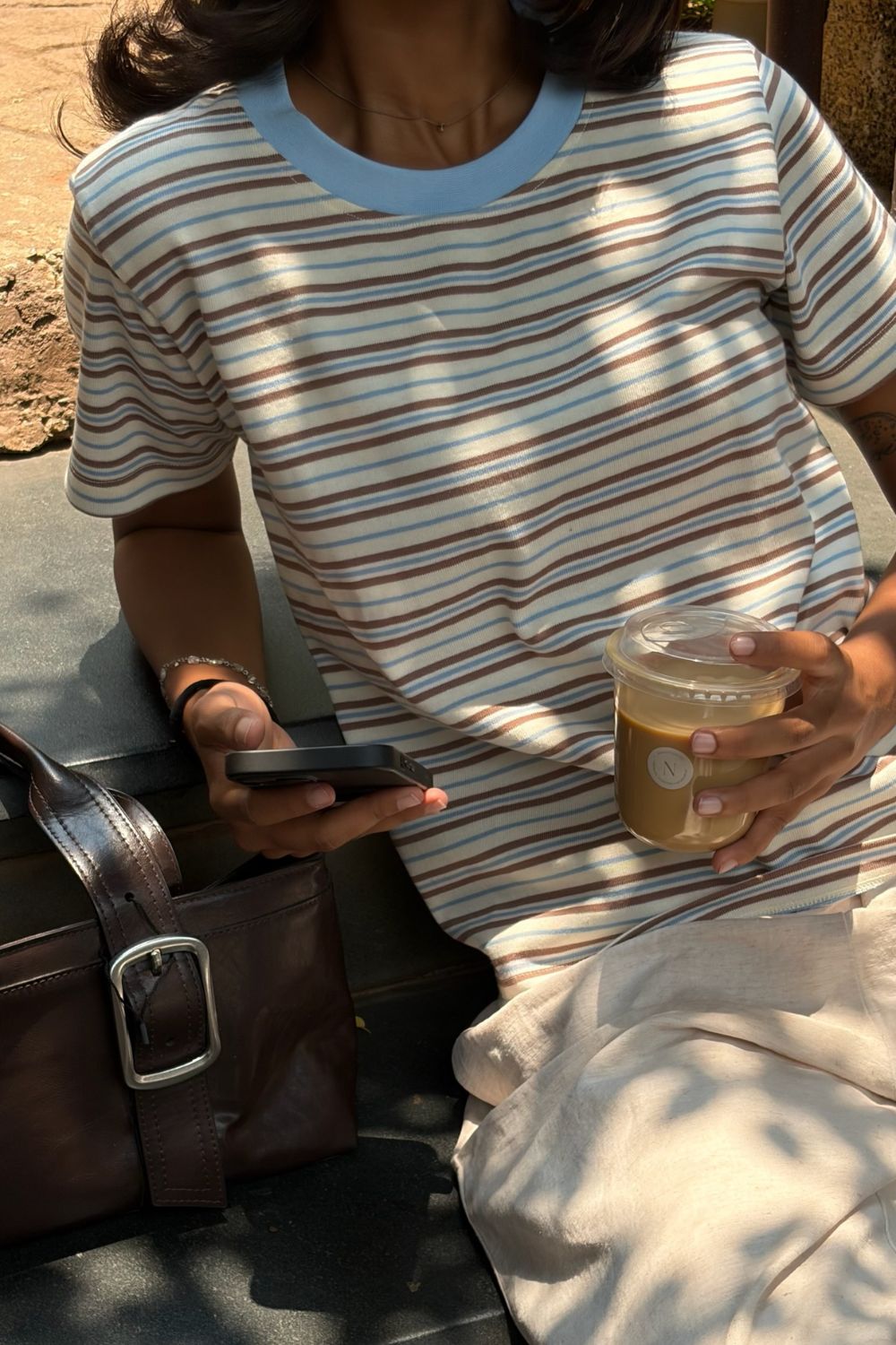 Cream Soda Stripe Tee - image 3