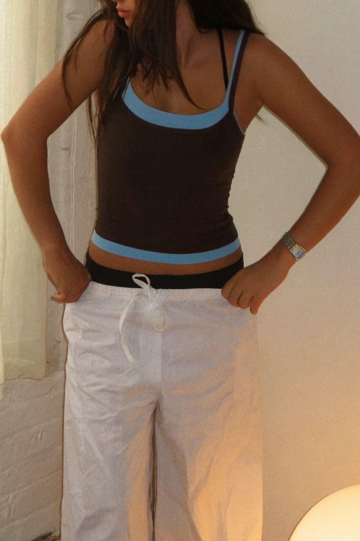 Double Scoop Tank - Brown and Blue - image 1