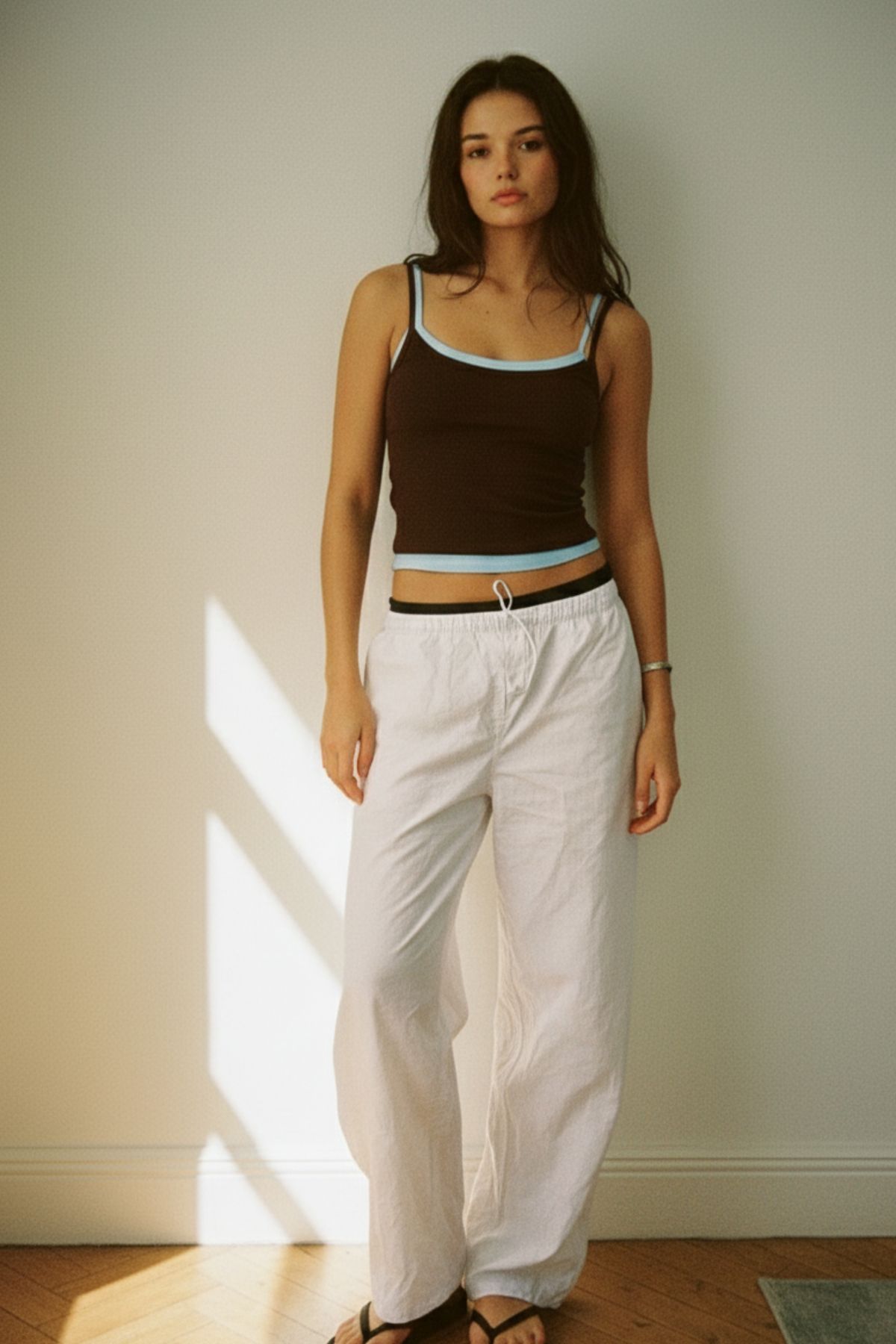 Double Scoop Tank - Brown and Blue - image 5