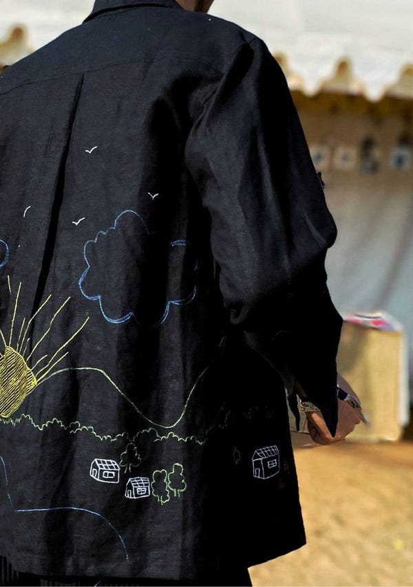 NA by Nitya — LANDSCAPE SHIRT - BLACK